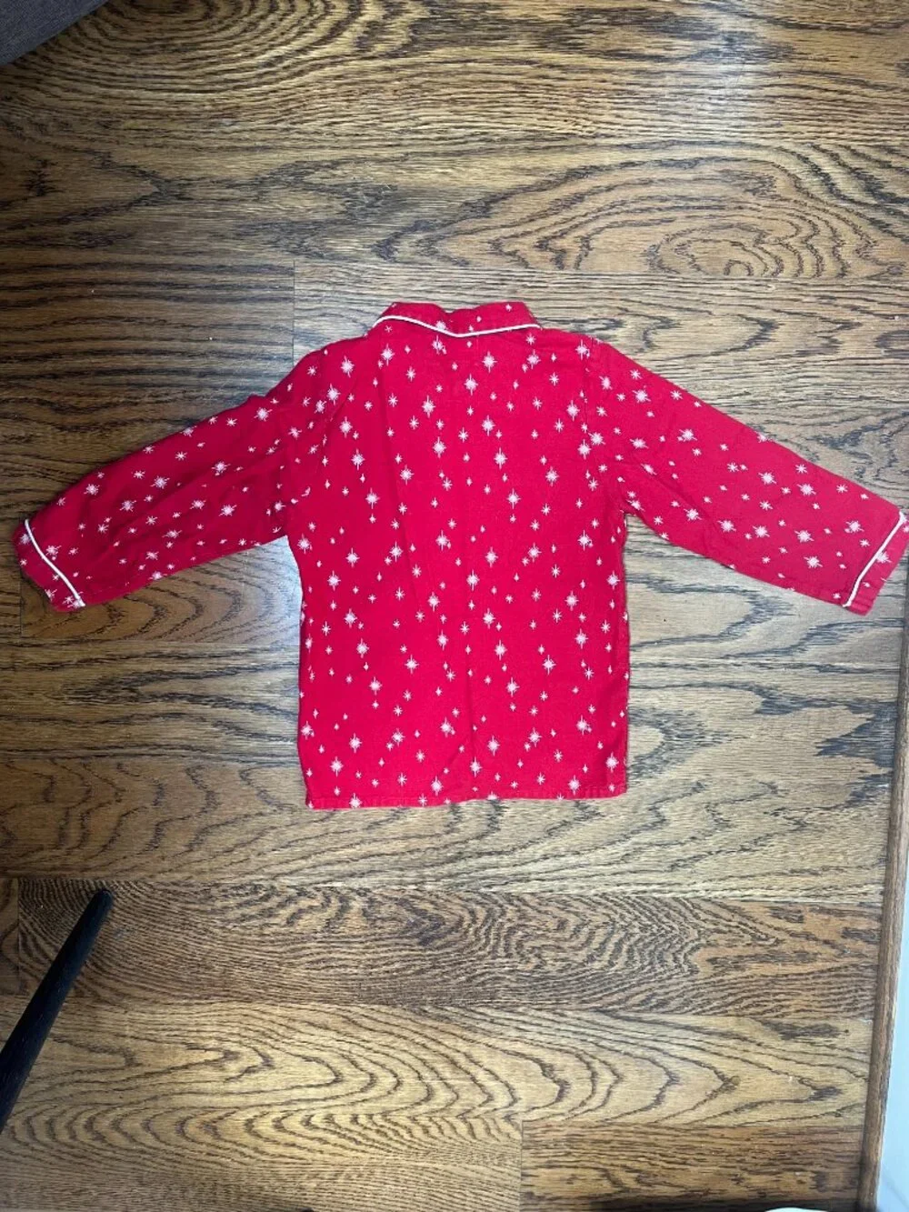 Petite Plume Starry Night Red Christmas Flannel Pajamas, Size 6